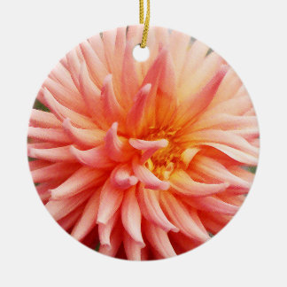 Ornement Rond En Céramique Dazzling Flower