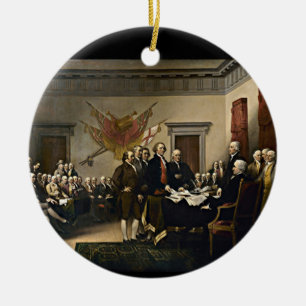 Ornement Rond En Céramique Déclaration d'indépendance 1776