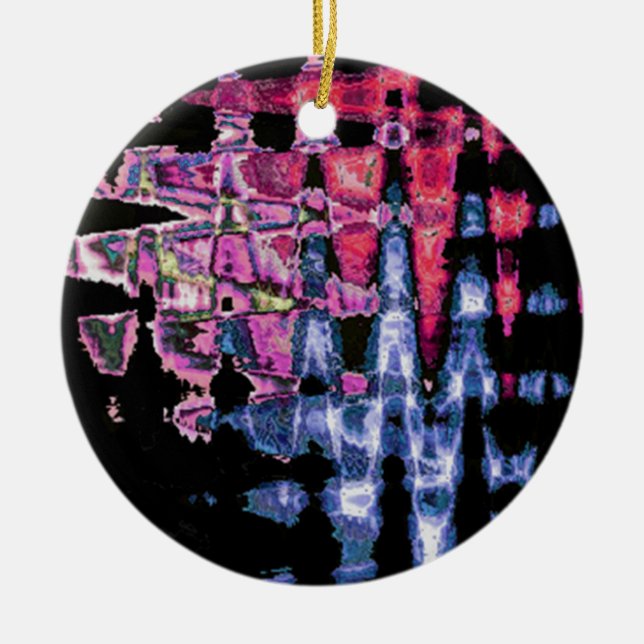 Ornement Rond En Céramique Design des aquarelles (Devant)