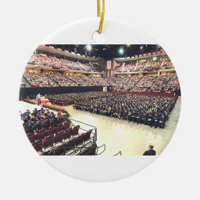 Ornement Rond En Céramique Diplômé (Devant)