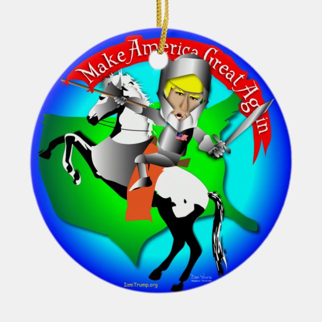 Ornement Rond En Céramique Donald Trump (Devant)