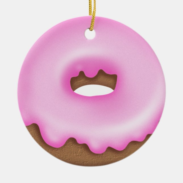 Ornement Rond En Céramique Donut - SRF (Devant)