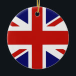 Ornement Rond En Céramique Drapeau britannique<br><div class="desc">britannique,  flag,  "british flag",  "union jack",  union,  jack,  anglais,  anglais,  "united kingdom",  "u.k",  "u.k",  "english flag",  "england flag",  "united kingdom flag",  "great british",  grande-bretagne,  drapeaux,  pays,  îles,  bleu,  rouge,  blanc,  cross,  irlande,  écosse,  écosse,  wales , </div>