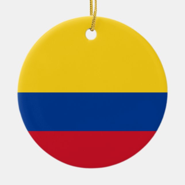 Ornement Rond En Céramique Drapeau de la Colombie - le Bandera De Colombie (Devant)