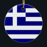 Ornement Rond En Céramique Drapeau de la Grèce<br><div class="desc">J'ai toujours aimé différents drapeaux.  C'était un projet d'amusement !  Quoi qu'il en soit,  merci pour s'arrêter par.  J'espère que vous aimez ce que vous voyez !  Sentez-vous libre pour customiser ceci pour répondre à vos besoins.  Ayez un jour merveilleux !</div>