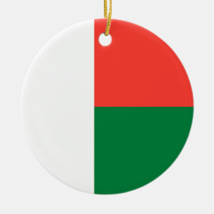 Ornement Rond En Céramique Drapeau de l'ornement de Madagascar