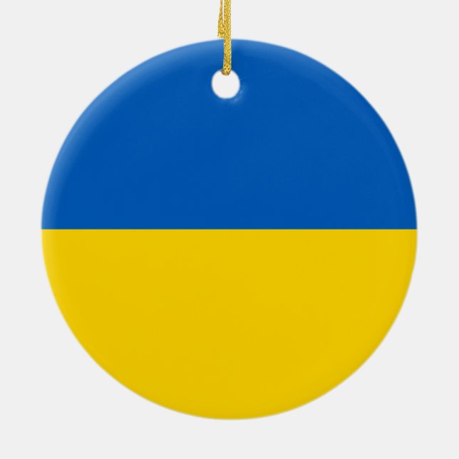 Ornement Rond En Céramique Drapeau de l'ornement ukrainien (Dos)