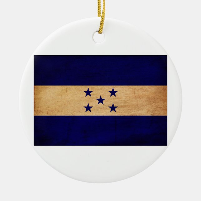 Ornement Rond En Céramique Drapeau du Honduras (Devant)