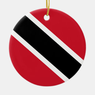 Ornement Rond En Céramique Drapeau du Trinidad-et-Tobago