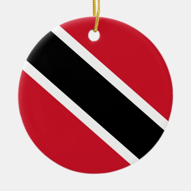 Ornement Rond En Céramique Drapeau du Trinidad-et-Tobago (Devant)