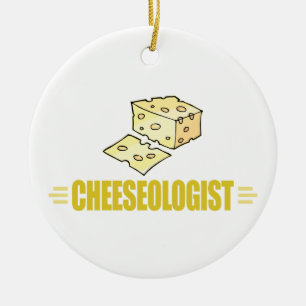Ornement Rond En Céramique Drôle j'aime le fromage