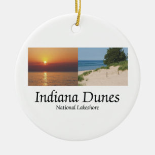 Ornement Rond En Céramique Dunes d'ABH Indiana