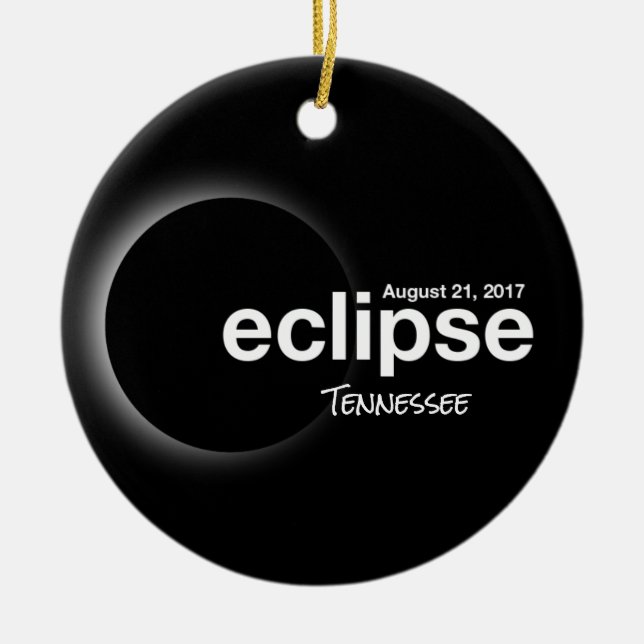 Ornement Rond En Céramique Éclipse solaire totale 2017 - Tennessee (Devant)