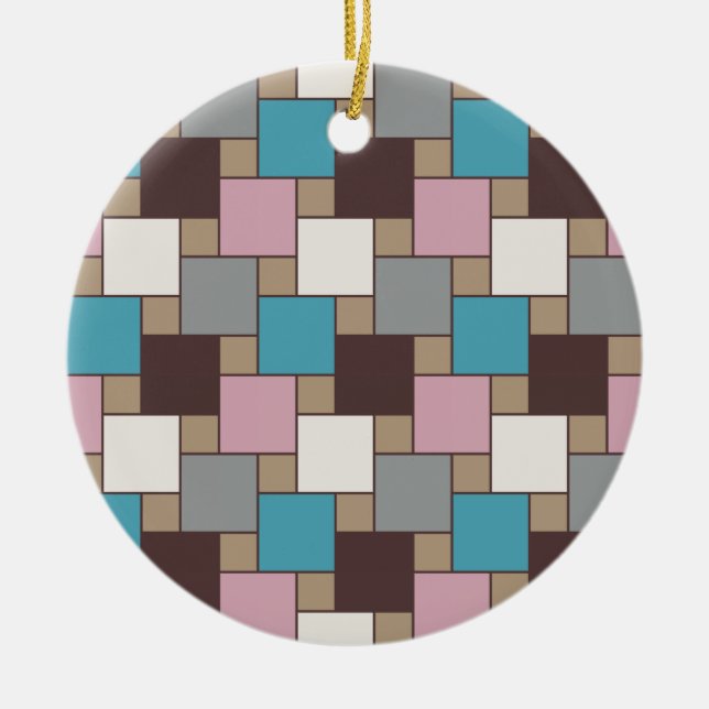 Ornement Rond En Céramique Élégant nectar rose (Devant)