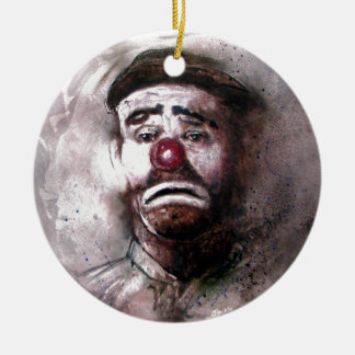 Ornement Rond En Céramique Émettez le clown Art.jpg de Kelly