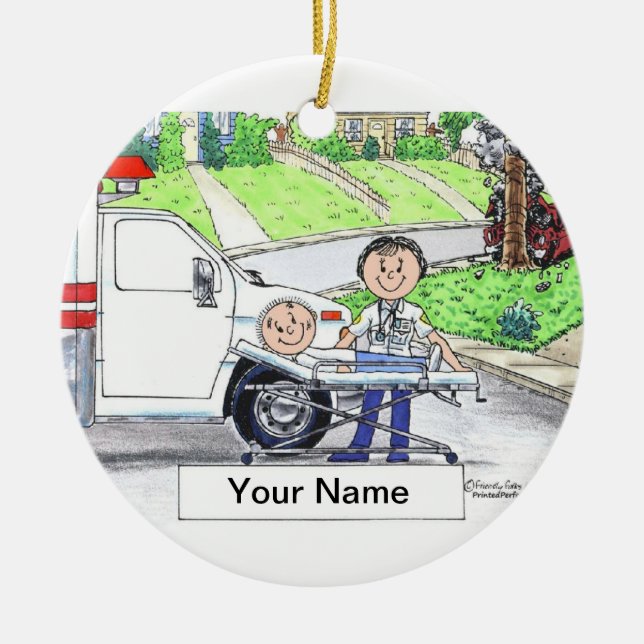 Ornement Rond En Céramique EMT - Femme (Devant)