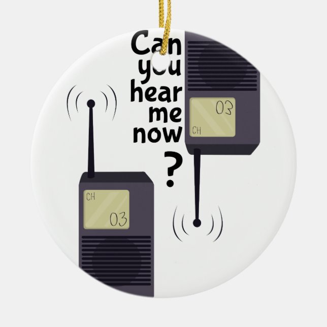 Ornement Rond En Céramique Entendez-moi (Devant)