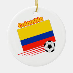 Ornement Rond En Céramique Équipe de football de la Colombie