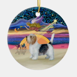Ornement Rond En Céramique Étoile de Noël - Petit Basset 9
