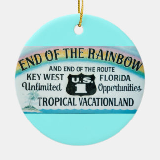 Ornement Rond En Céramique Extrémité de Key West la Floride de l'ornement de