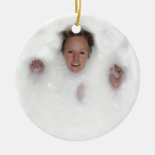 Ornement Rond En Céramique Femme au lait