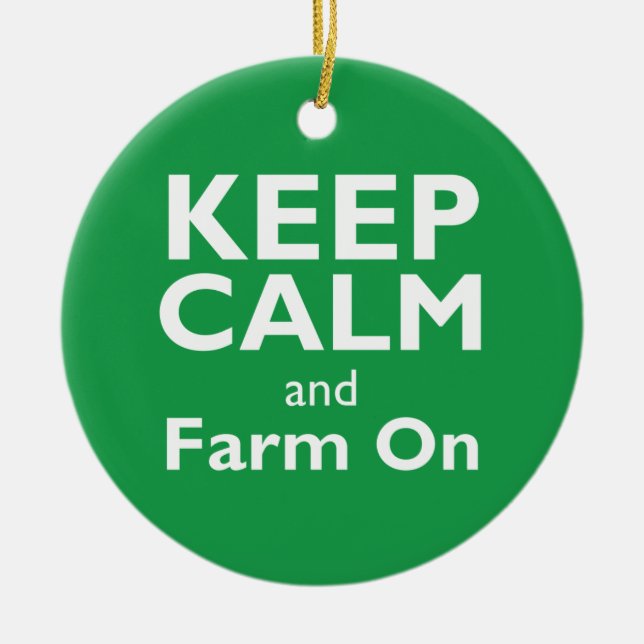 Ornement Rond En Céramique Ferme dessus (Devant)