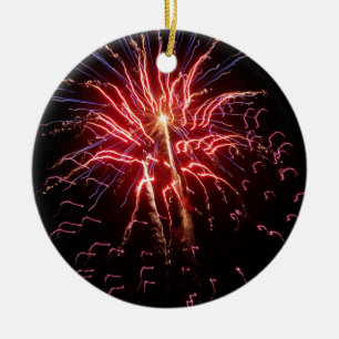 Ornement Rond En Céramique Feux d'artifice 2