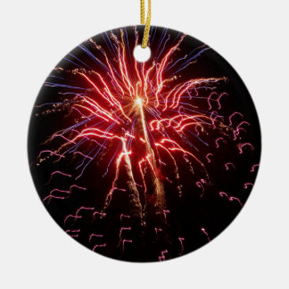 Ornement Rond En Céramique Feux d'artifice 2