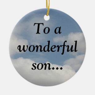 Ornement Rond En Céramique Fier de mon fils sage (23h15 de proverbes - 16)