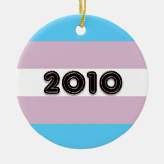 Ornement Rond En Céramique Fierté 2010 de transsexuel