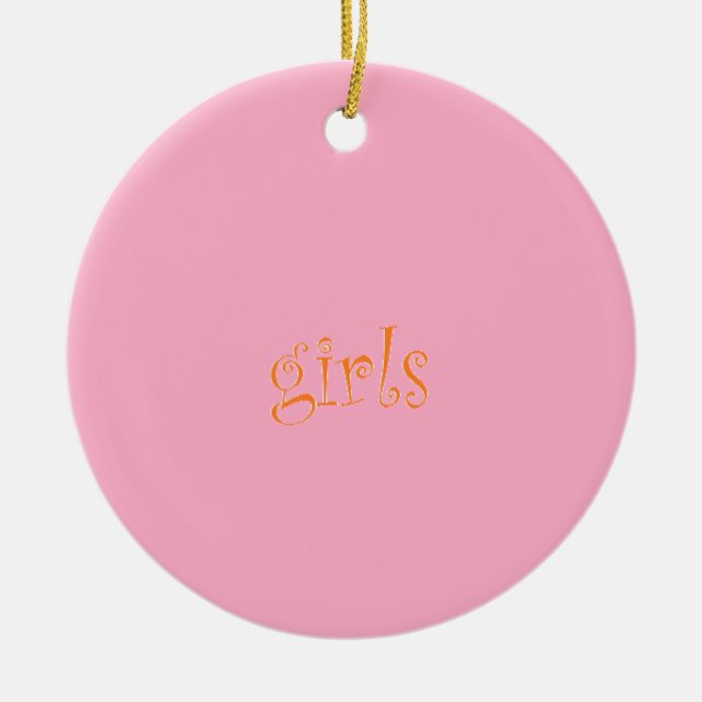 Ornement Rond En Céramique filles (Devant)