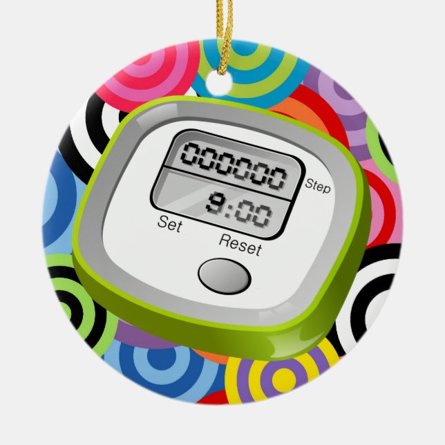 Ornement Rond En Céramique Fitness ! (Devant)