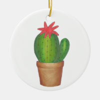 Fleur de cactus vert crique Jardin Plante pointill