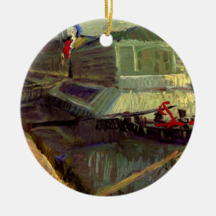 Ornement Rond En Céramique Flotte de bain sur Seine Asniere par Vincent van G