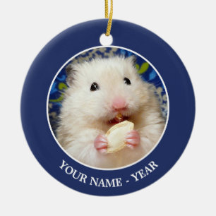 Ornement Rond En Céramique Fluffy Syrian Hamster Kokolinka