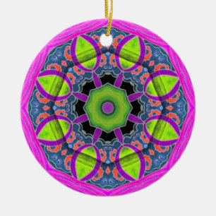 Ornement Rond En Céramique FluRoDelica Flower Sticker