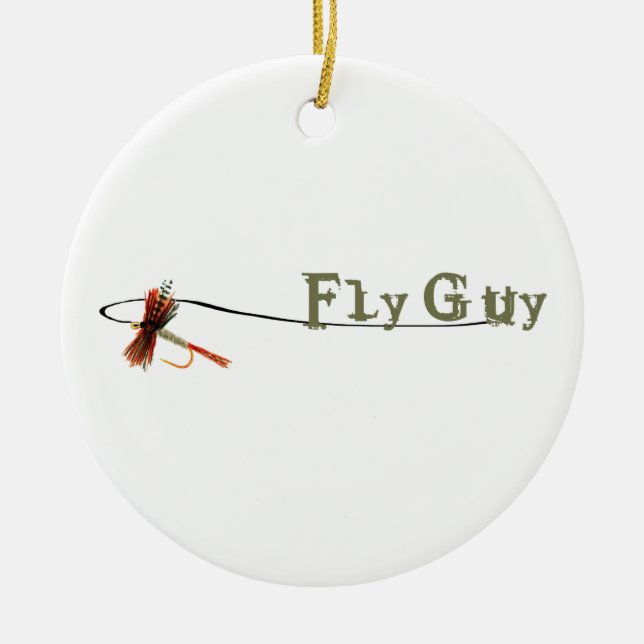Ornement Rond En Céramique Fly Guy 2 (Devant)