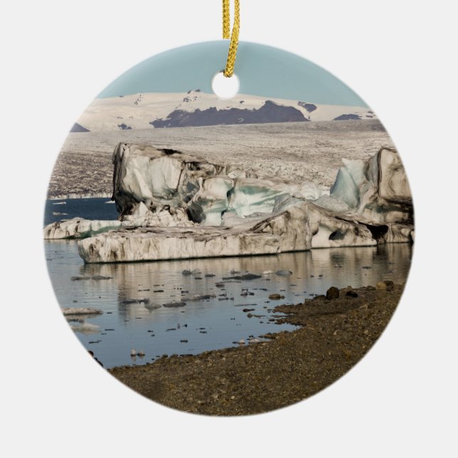 Ornement Rond En Céramique Formations d'iceberg (Devant)