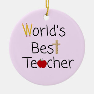 Ornement Rond En Céramique Fournitures de la meilleure école de Cool du monde