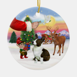 Ornement Rond En Céramique Friandise pour un Cardigan Welsh Corgi