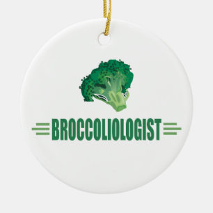 Ornement Rond En Céramique Funny Brocoli