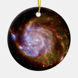 Ornement Rond En Céramique Galaxie spirale Messier 101 - Photo du télescope H