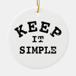 Ornement Rond En Céramique Gardez-la simple typographie