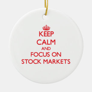 Ornement Rond En Céramique Gardez le calme et le foyer sur des marchés