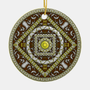 Ornement Rond En Céramique Gemini Mandala Orament