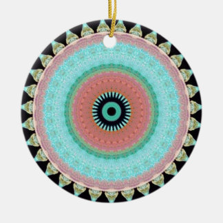 Ornement Rond En Céramique Geometric pattern Totem inver