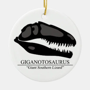 Ornement Rond En Céramique Giganotosaurus