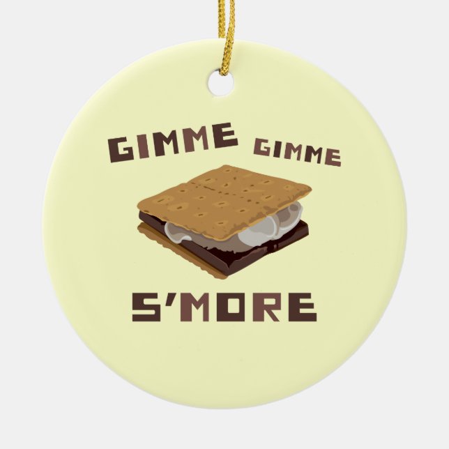 Ornement Rond En Céramique Gimme S'more (Devant)
