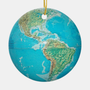 Ornement Rond En Céramique Globe 1 et 2 de la terre