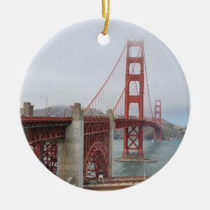 Ornement Rond En Céramique Golden gate bridge